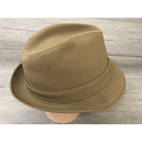Stetson Fedora Cowboy Hat Mens Size 7 3/8 Brown Solid Polyester Water Repellent - Picture 5 of 10